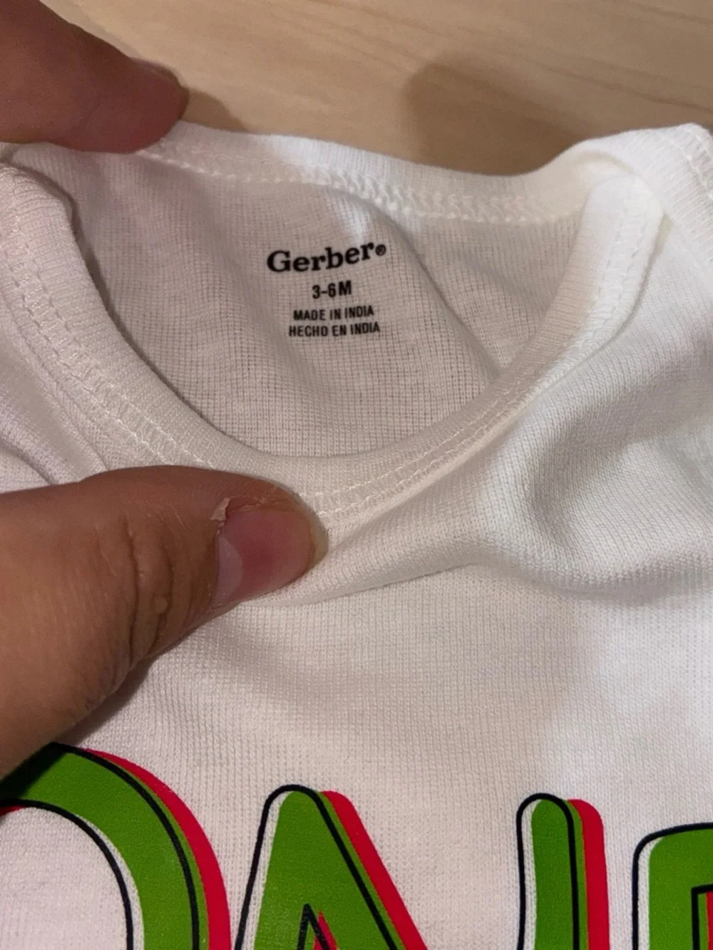 Gerber White One-Piece with Pink and Green 'One in a Melon' Graphic